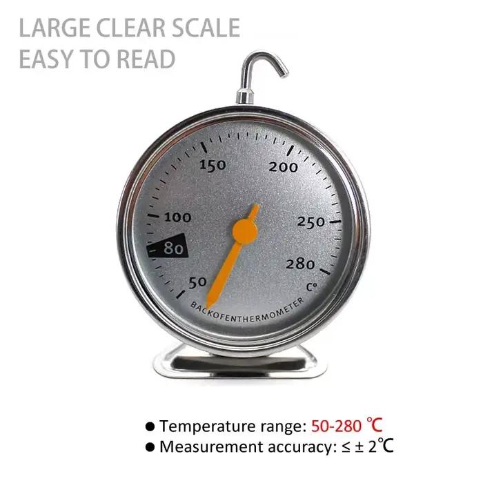 Therye.com-Four de cuisine en acier inoxydable, 280 degrés, grand cadran, cuisson au barbecue, cuisson de la viande, mesure de la température des aliments, outil de cuisine