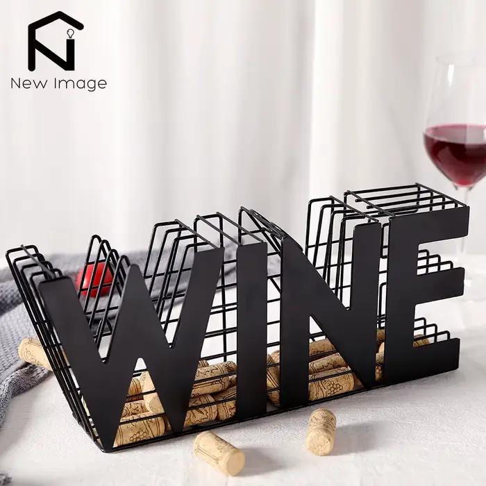 Porte-bouchon à vin rouge moderne, longueur de 13.5 pouces, support d'endurance, rangement pour comptoir de cuisine, armoire à vin, décoration de la maison