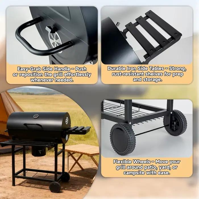 Grills de barbecue au charbon de bois en plein air : gril