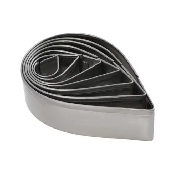 Emporte-pièce en acier inoxydable de haute qualité, 7 pièces/ensemble, pétale de rose, moule à strass, outil de décoration de gâteaux artisanaux