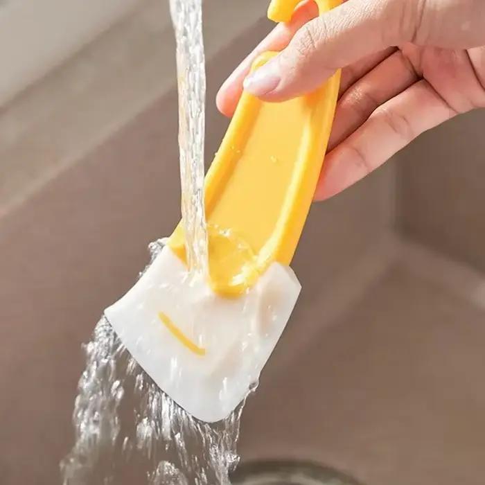 Spatule de nettoyage en Silicone, grattoir de cuisine, lame souple, brosse, poêle sale, Pot, vaisselle, outils de nettoyage, ustensiles de cuisine en Silicone