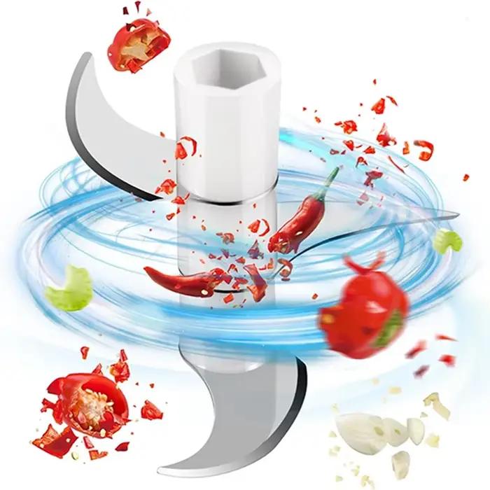 Hachoir à ail électrique portable 250ml pour hacher ail oignon gingembre chili en cuisine occasions spéciales pour cadeaux gastronomes