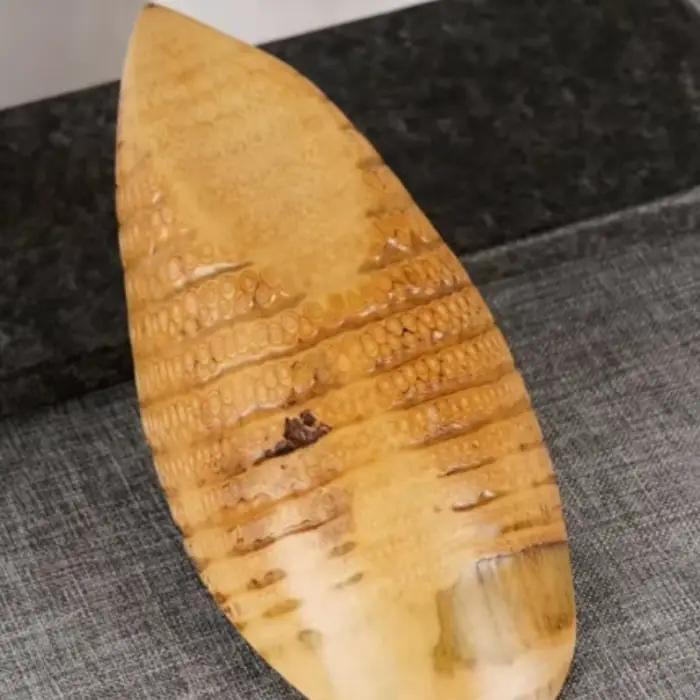 Ensemble de bols à fruits en racine de bambou naturel sculpté à la main