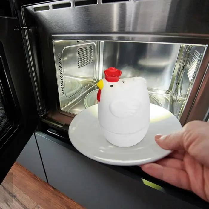 Poacher d'œufs à micro-ondes, poachers d'œufs en forme de poulet, cuiseur vapeur Portable antiadhésif pour micro-ondable pour une cuisine rapide du petit déjeuner