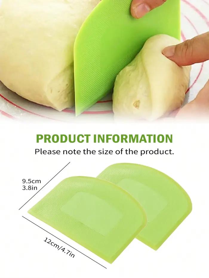 Leeseph 2 pièces bol grattoir à pâte coupe-pâte en plastique sûr aux aliments banc Flexible grattoirs alimentaires