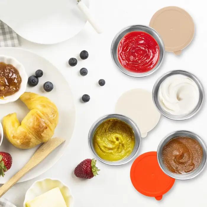 Lot de 3 récipients hermétiques en acier inoxydable 304 pour sauces