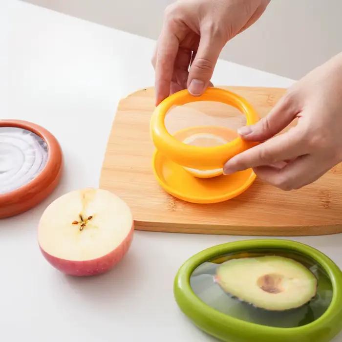 Boîte de rangement de cuisine réutilisable, récipient de légumes, Mini oignon d'avocat pour la cuisine, fruits frais, réfrigérateur, boîte de rangement 1 pièce