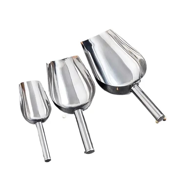 Cuillère à glaçons en acier inoxydable, Bar Buffet fête cuisine épices bonbons farine noix cuillère produits secs pelle accessoires de cuisine