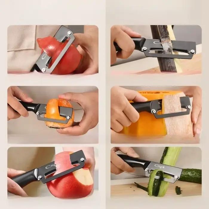 Éplucheur multifonctionnel en acier inoxydable, éplucheur de pommes de terre, râpe à carottes, outils pour fruits, accessoires de cuisine