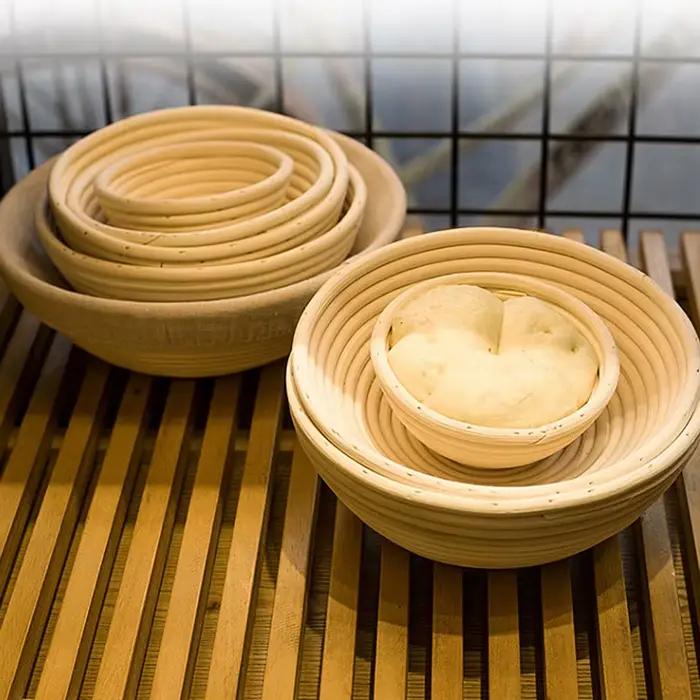 Insert de cuisson en rotin naturel AfreNee pour pâtisserie artisanale, doublure amovible en tissu, variété de couleurs, pour boulangerie professionnelle et amateurs, cadeau unique pour les fêtes