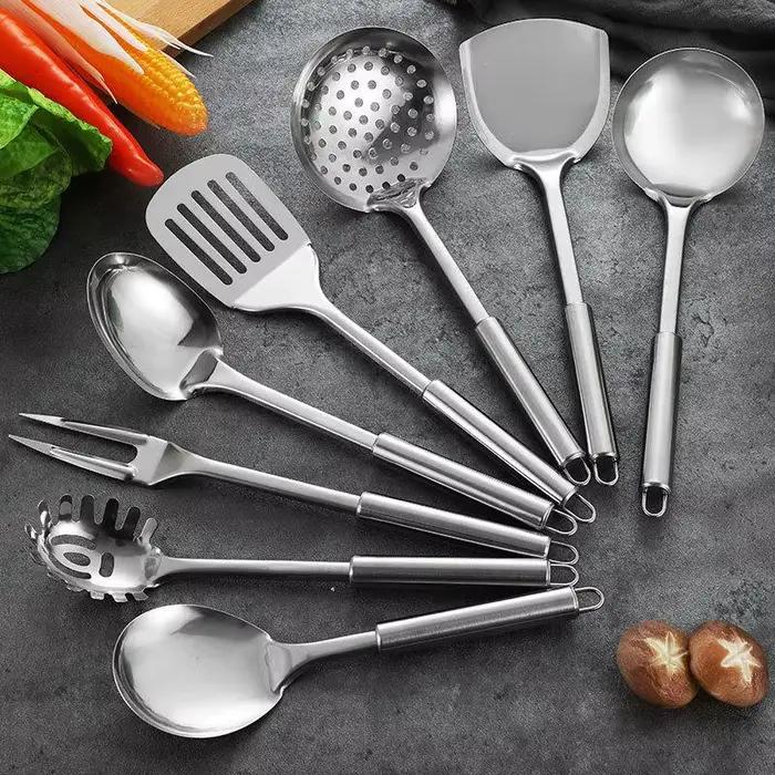 Ustensiles de cuisine ustensiles de cuisine pelle en acier inoxydable cuillère à soupe tourneur ustensiles vaisselle outil de cuisine Gadgets de cuisine/