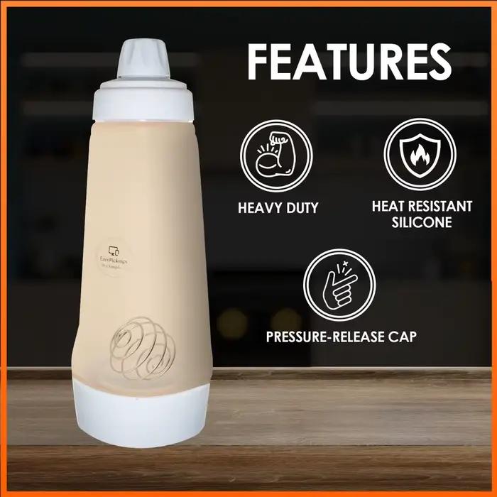 Distributeur de gaufres 1000ML, Bouteille mélangeuse de pâte, Distributeur et mélangeur de crêpes, Bouteille agitateur de pâte à crêpes, Outils de pâtisserie pour gâteaux et biscuits