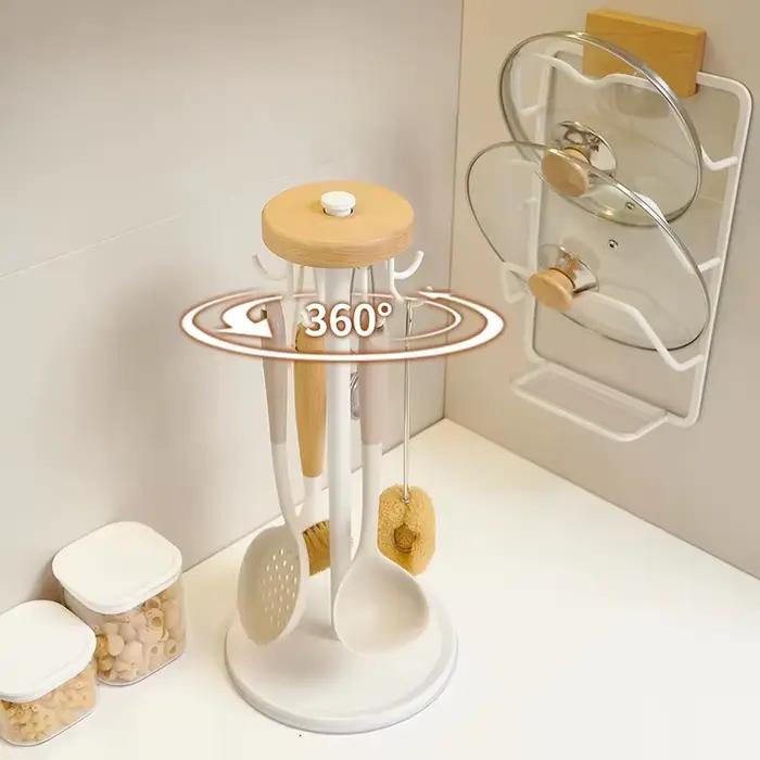 Porte-ustensiles de cuisine rotatif