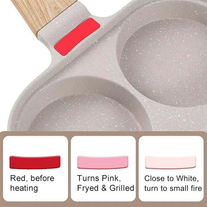 Poêle à œufs approfondie avec couvercle en granit antiadhésif pour petits déjeuners sains et créatifs occasions spéciales famille cadeau cuisine