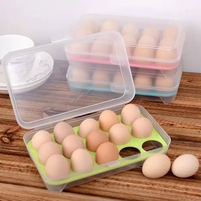 Boîte de rangement d'œufs à 15 grilles