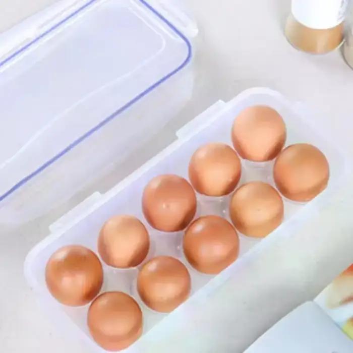 Boîte de rangement pour 10 œufs plateau à œufs transparent organiseur de réfrigérateur distributeur de fraîcheur protection des œufs élégance et praticité pour la cuisine