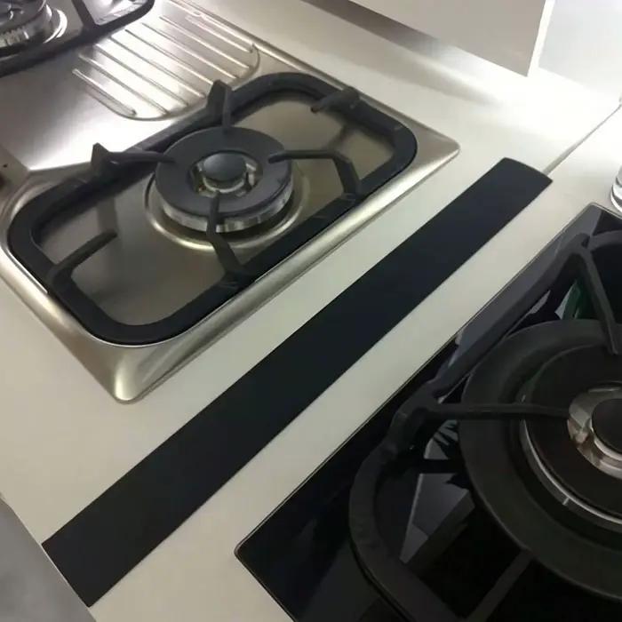 Bande d'étanchéité en Silicone pour cuisinière à gaz Anti-huile Anti-taches Insertion d'étanchéité Silicone Blanc Brun Champagne Clair Or Translucide Gris Noir