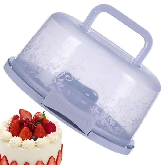 Boîte à gâteau portable avec couvercle et poignée