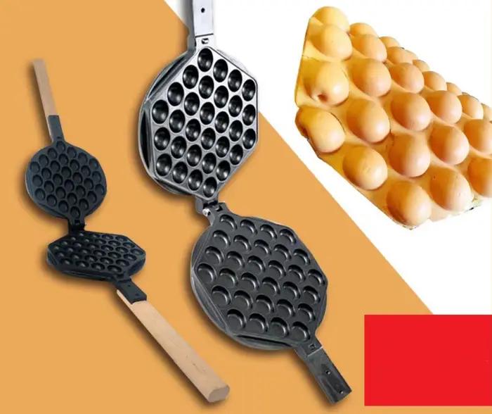 Commercial QQ oeufs bulle boule cuisson gaufrier fer Hongkong gaufre Eggette moule gâteau moule électrique Machine plaque antiadhésive