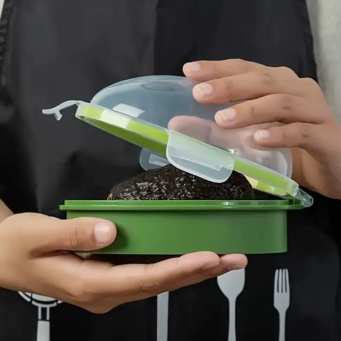 Boîte de rangement des aliments de cuisine, conteneur peu encombrant d'avocat, organisateur de légumes, conteneurs de fruits en plastique réutilisables, bac à légumes