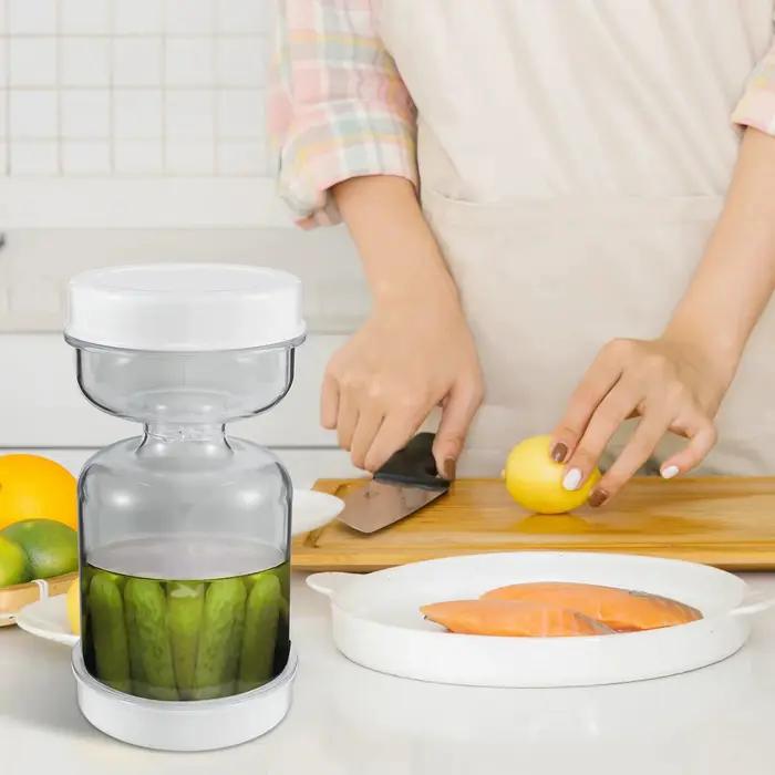 Pot de cornichons distributeur sec et humide cornichon Olives pot de sablier étanche réutilisable pour le stockage des