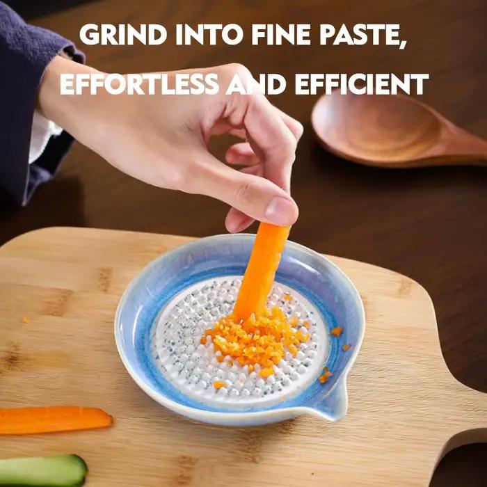 Râpe à gingembre et ail en céramique, outil de cuisine multifonctionnel pour fruits, légumes, aliments pour bébés, facile à nettoyer