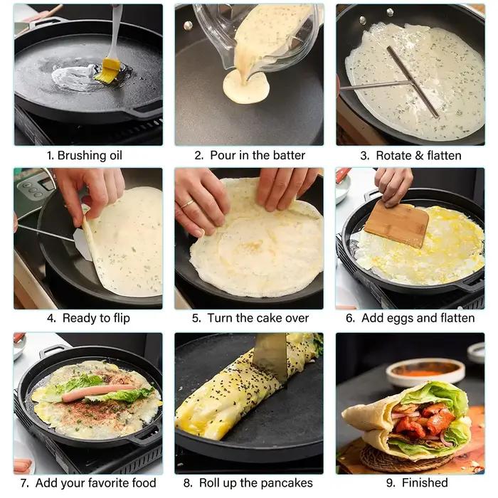 Épandeur de crêpes en acier inoxydable