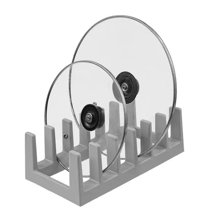 Organisateur de placard de cuisine pour couvercles de contenants alimentaires, grand support de couvercles avec 6 séparateurs pour l'organisation et le rangement de garde-manger, tiroir de rangement d
