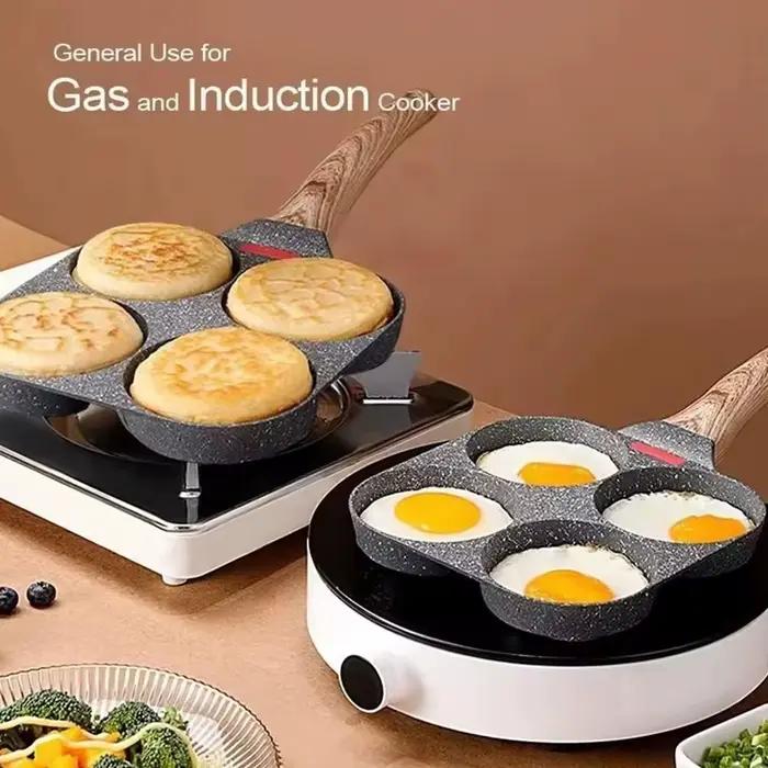 1 poêle à omelette antiadhésive en fonte