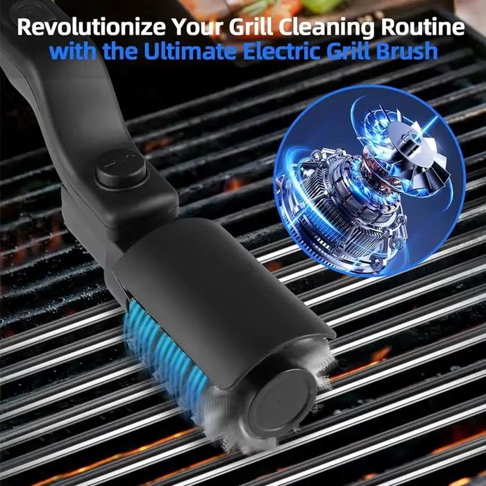 Brosse de cuisine, accessoires de barbecue, brosse de nettoyage pour barbecue, brosse électrique rechargeable pour grill, brosse de nettoyage pour barbecue, brosse de nettoyage pour pavés