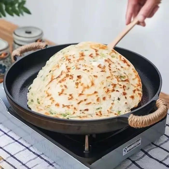 Poêle à frire multifonction en fonte antiadhésive 2026 pour cuisinière et cuisson en extérieur