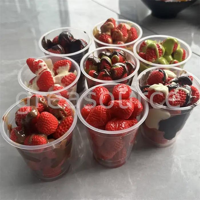 Fraise chocolat enduit dubaï garniture fondre Biscuit bonbons tasse baies doux Brunch Dessert artificiel artisanat modèle 400ml bricolage joie