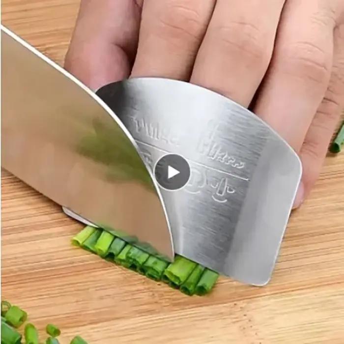1 pièce Protège-doigts de cuisine en acier inoxydable