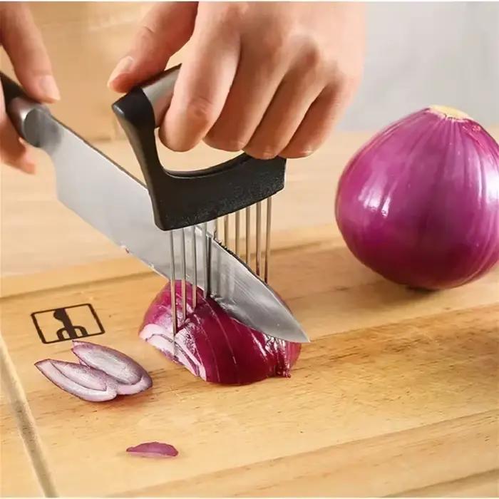 Support de coupe d'oignon durable avec poignée confortable