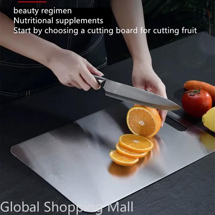 Planche à découper de cuisine en acier inoxydable, bloc de boucher, lavable au lave-vaisselle, planche à découper Extra Large, robuste, facile à nettoyer