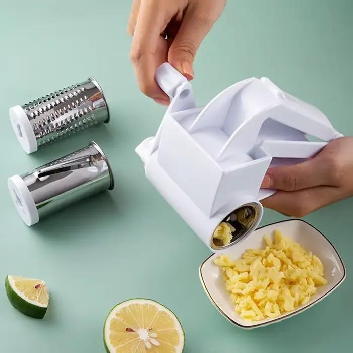 Râpe à Fromage Rotative à Manivelle, Multifonctionnelle, Pliable, Créative, Fourniture de Cuisine, 3 en 1