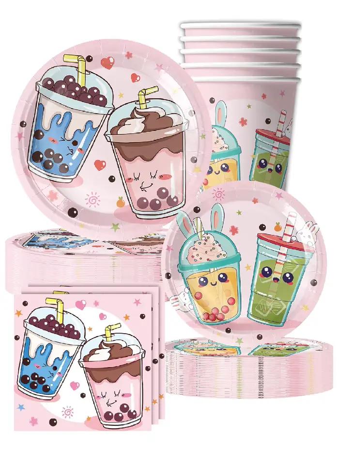 Articles de fête sur le thème du thé au lait