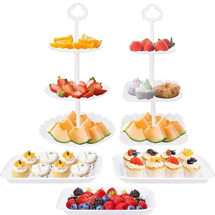 Présentoir à gâteau en plastique pour Makaron et fruits secs