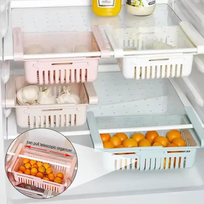 Boîte de rangement pour organisateur de réfrigérateur, tiroir de réfrigérateur multifonctionnel créatif pour fruits, œufs, aliments, conteneur de stockage en plastique, étagère
