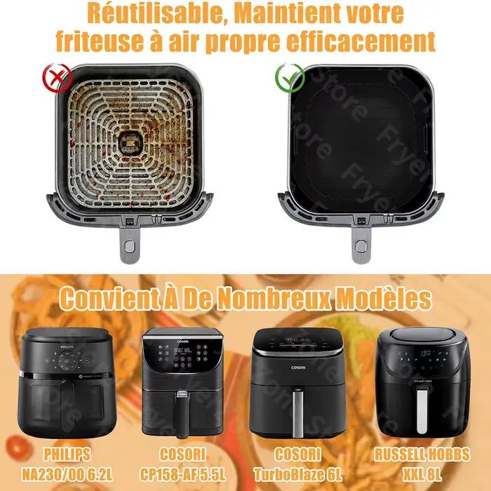 Moule de friteuse à Air carré de 23cm