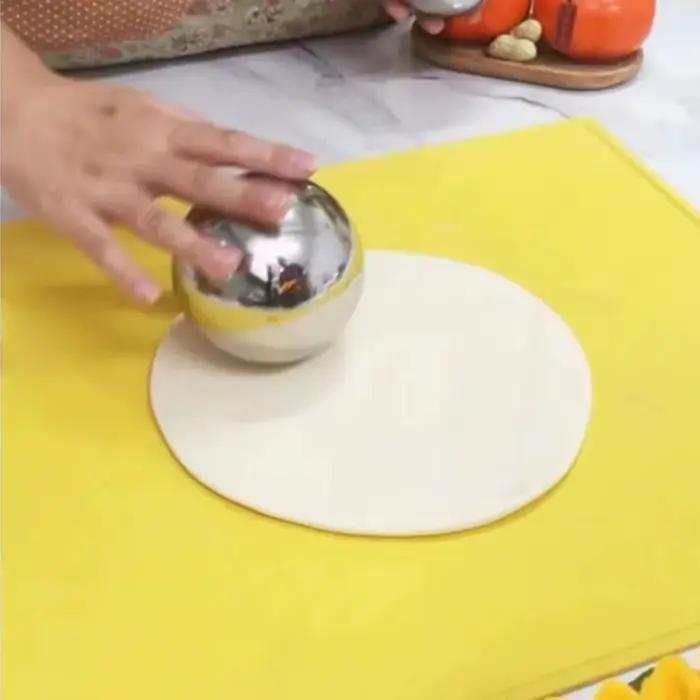 Boule de pâte à rouler en acier inoxydable