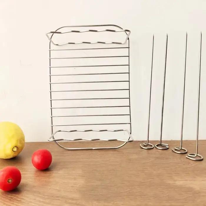 Accessoires pour friteuse à air électrique BBQ, grille double couche en acier inoxydable 430, grille vapeur, grille pour friteuse à air, cuisine, salle à manger et bar