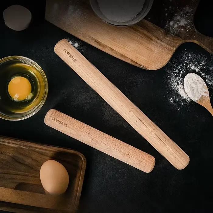 Rouleau à pâtisserie en bois massif