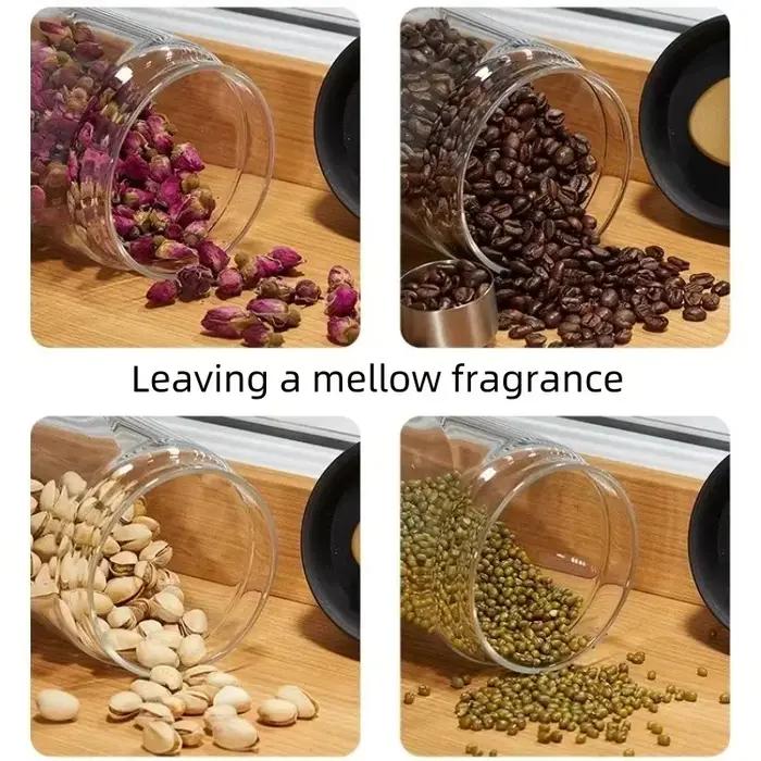 Pot à café manuel scellé sous vide, verre à haute teneur en Borosilicate, récipient de stockage de thé résistant à l'humidité pour café de cuisine