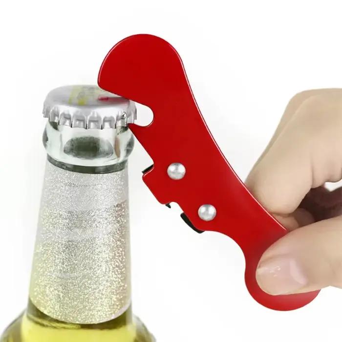 Ouvre-bouteille multifonctionnel 1-4 pièces, ouvre-boîte manuel à coupe latérale sécurisée, ouvre-bocal ergonomique, outils de cuisine pour conserves
