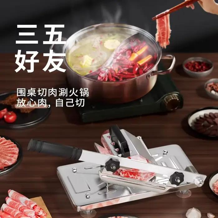 GIANghts-Trancheuse à viande en acier inoxydable