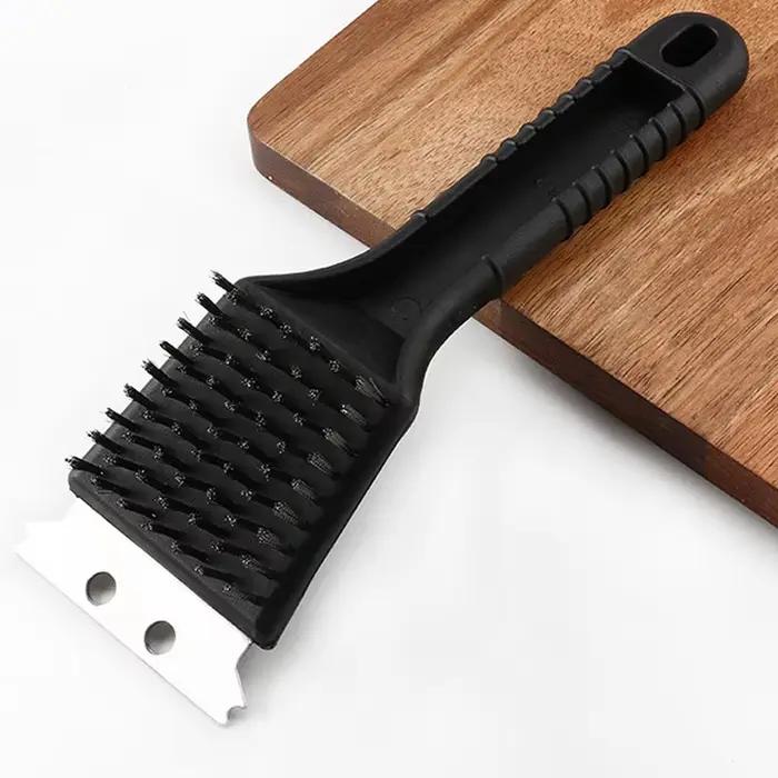 Brosse pour Barbecue Accessoire de Cuisine Poils en Fil d'Acier Inoxydable Grattoir Nettoyeur de Grille Polyvalent pour Tous Types de Grills Occasions Familiales et Amicales