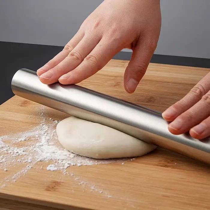 Rouleau à pâtisserie en acier inoxydable