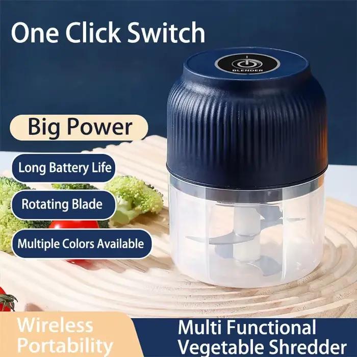 Mini hachoir électrique sans fil USB rechargeable de 250 ml pour légumes