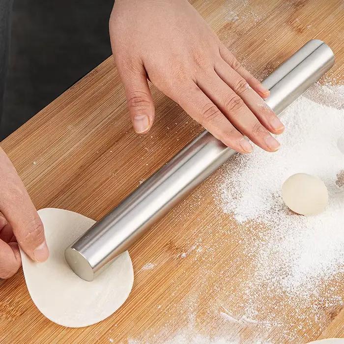 Rouleau à pâtisserie en acier inoxydable